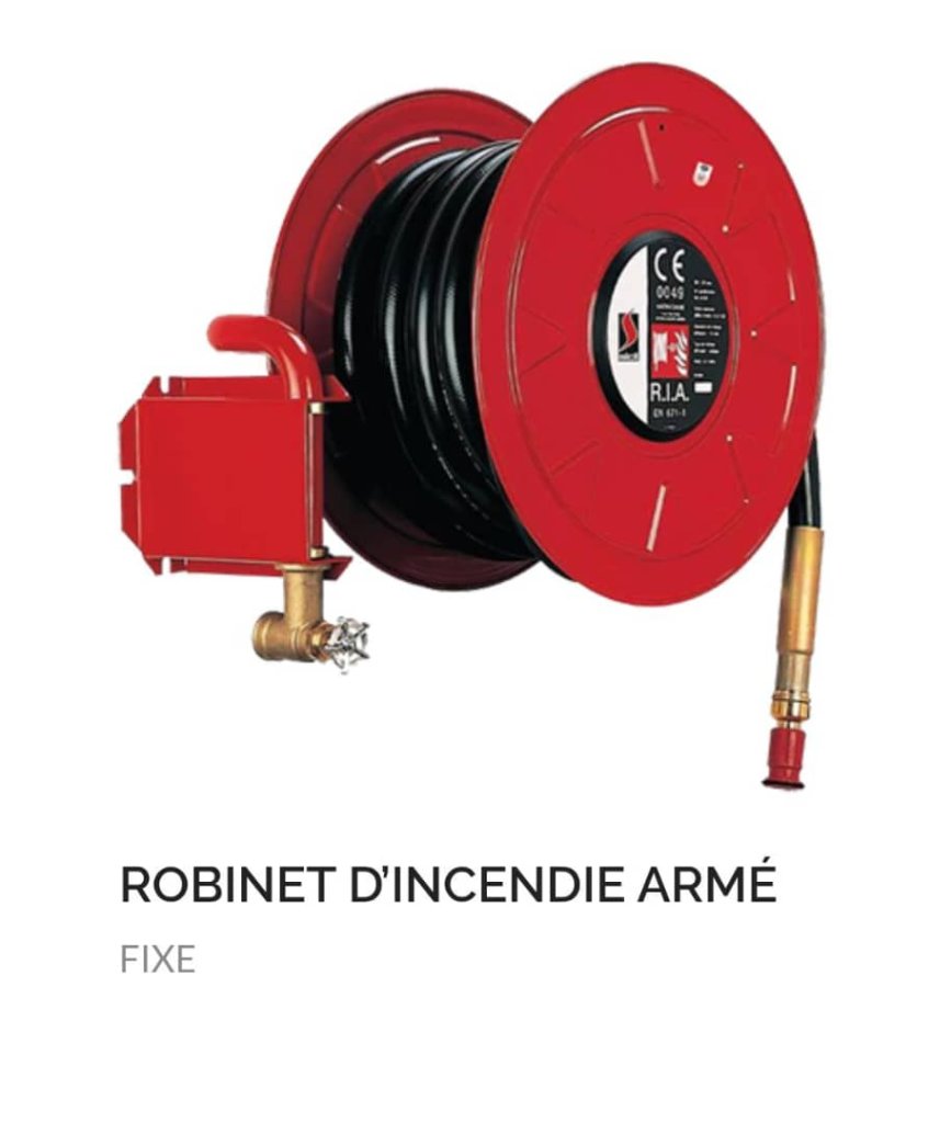 Robinet d'incendie armé