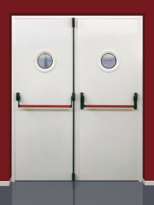 portes de sécurité porte coupe-feu a 2 vantaux