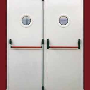 portes de sécurité porte coupe-feu a 2 vantaux